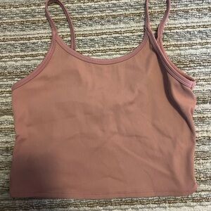 Athleta Mauve Ribbed Tank Top